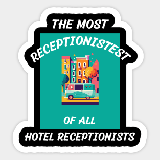 hotel receptionist Sticker